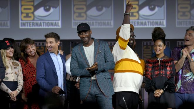 Mahershala Ali (middle) has been announced as Marvel's new Blade Marvel reveals new superhero productions at Comic Con