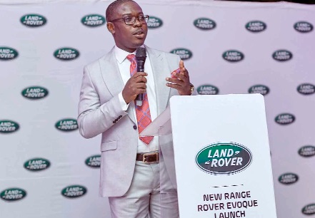Mr Richard Ankomah, General Manager of Alliance Motors Ghana, speaking at the launch INSET: The new Range Rover Evoque Mr Richard Ankomah, General Manager of Alliance Motors Ghana, speaking at the launch INSET: The new Range Rover Evoque