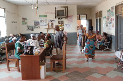 Patients being attended to at the health centre Patients being attended to at the health centre
