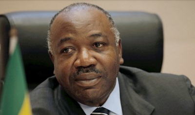 President Ali Bongo of Gabon addresses an African Union meeting on climate change in Addis Ababa, Ethiopia, January 29, 2018.