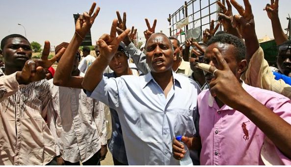 Protesters have been demanding that the army hand over power to civilians 