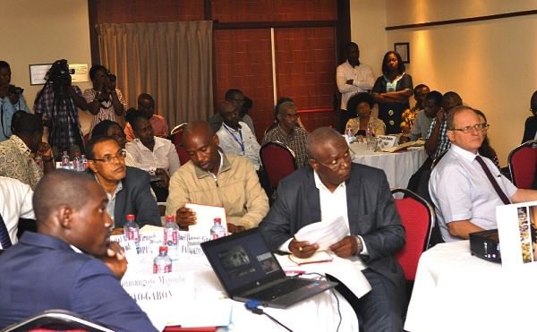 Mr Abebe Haile-Gabriel (inset), Assistant Director General, FAO Africa, addressing the participants. Picture: NII MARTEY M. BOTCHWAY Mr Abebe Haile-Gabriel (inset), Assistant Director General, FAO Africa, addressing the participants. Picture: NII MARTEY M. BOTCHWAY