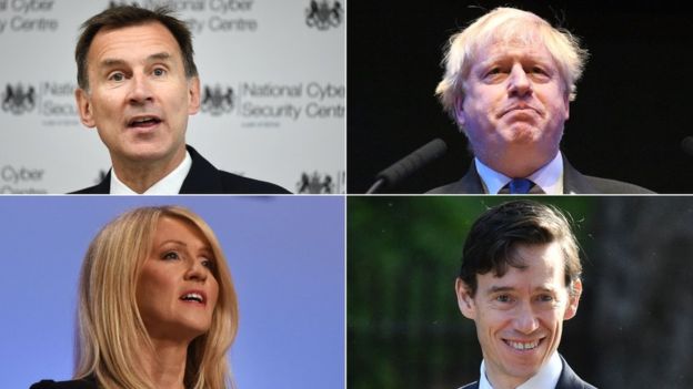 Jeremy Hunt, Boris Johnson, Rory Stewart and Esther McVey have also said they will run for the leadership Jeremy Hunt, Boris Johnson, Rory Stewart and Esther McVey have also said they will run for the leadership
