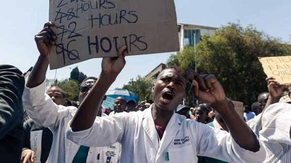 Doctors in Zimbabwe have been on strike since September to demand for higher pay Doctors in Zimbabwe have been on strike since September to demand for higher pay