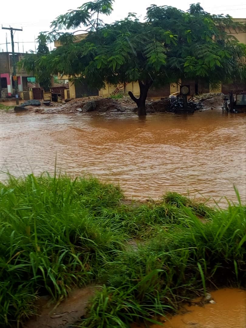 some section of the road at SCC heavy with flood