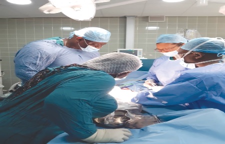 Doctors in the operating room