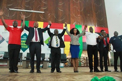 From left to right are Mr John Kumah, CEO, National Entrepreneurship and Innovation Plan; Dr Yaw Adutwum, Prof. Ebenezer Oduro Owusu, Vice-Chancellor of UG; Ms Barbara Asher Ayisi, Deputy Minister, Gender, Children and Social Protection; Dr Mohammed Ibrahim Awal, and other guests. Picture by SAMUEL TEI ADANO From left to right are Mr John Kumah, CEO, National Entrepreneurship and Innovation Plan; Dr Yaw Adutwum, Prof. Ebenezer Oduro Owusu, Vice-Chancellor of UG; Ms Barbara Asher Ayisi, Deputy Minister, Gender, Children and Social Protection; Dr Mohammed Ibrahim Awal, and other guests. Picture by SAMUEL TEI ADANO