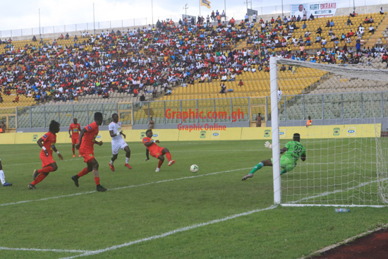 Naby Keita Laye scores from a spot kick to give Asante Kotoko a lone goal victory. Pictures: EMMANUEL BAAH Naby Keita Laye scores from a spot kick to give Asante Kotoko a lone goal victory. Picture: EMMANUEL BAAH