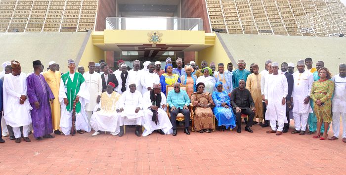 President Nana Addo Dankwa Akufo-Addo with members of the Songhai Community at the Jubilee House. Picture: SAMUEL TEI ADANO President Nana Addo Dankwa Akufo-Addo with members of the Songhai Community at the Jubilee House. Picture: SAMUEL TEI ADANO
