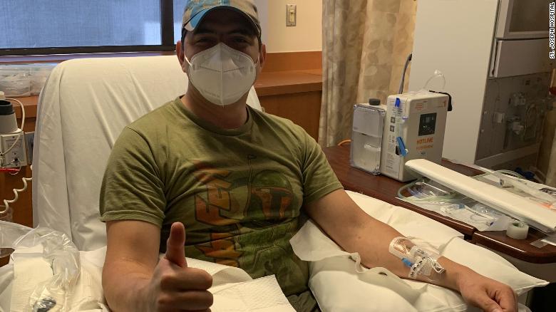 Jason Garcia donated his plasma to help others after recovering from coronavirus. Jason Garcia donated his plasma to help others after recovering from coronavirus.