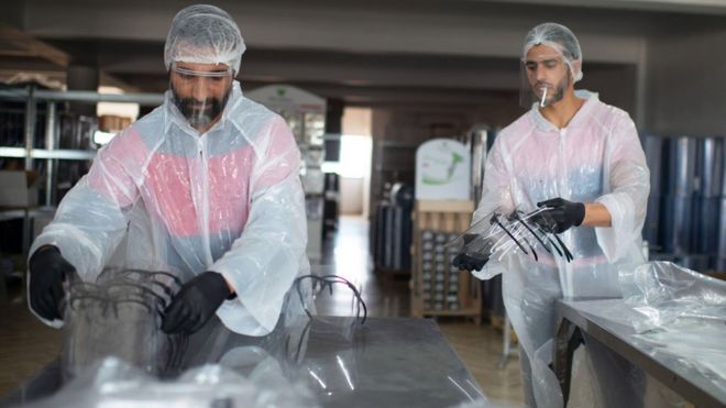 A company that normally makes bakery equipment in Morocco is now making protective masks A company that normally makes bakery equipment in Morocco is now making protective masks