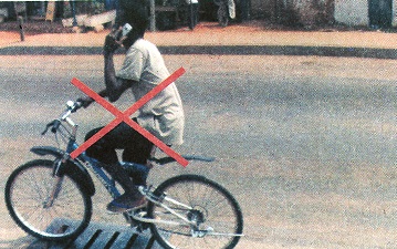 Don’t use ear pieces and mobile phones while riding. Assist children to cross the road – MTTD