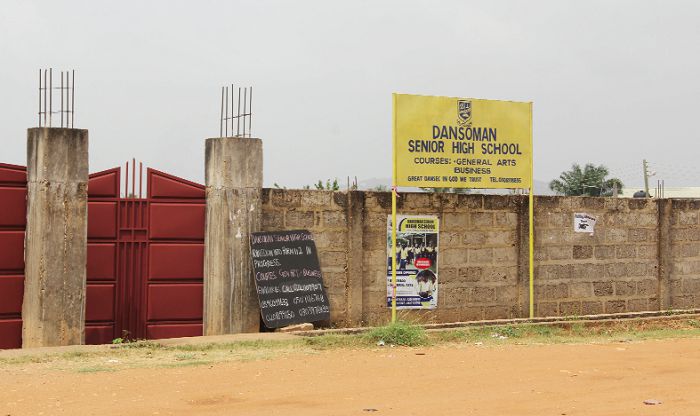 Entrance to the Dansoman Senior High School Entrance to the Dansoman Senior High School