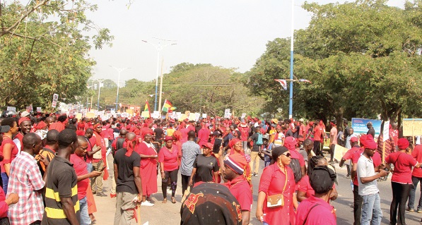 Some of the demonstrators against a new voters register. Paa Kwesi Grant Some of the demonstrators against a new voters register. Paa Kwesi Grant