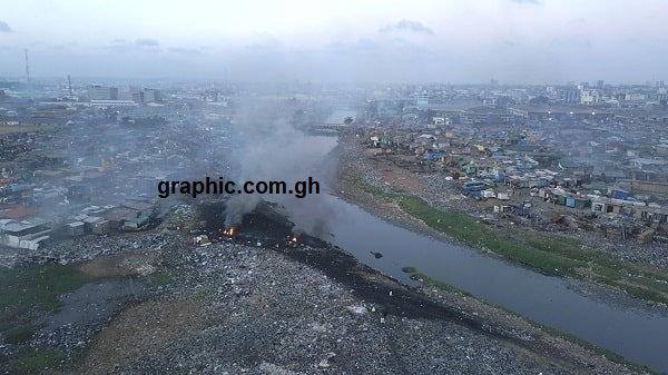 How the Odaw River depicts an environmental time bomb in Accra [PHOTOS]