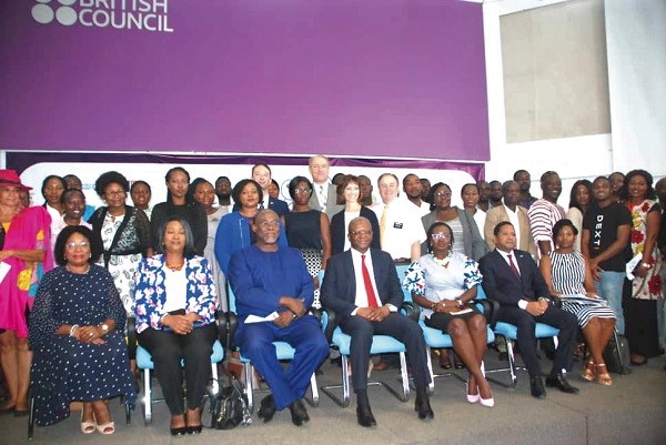 Mr Spio-Garbrah (seated 3rd left) with the participants after the event