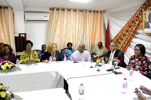 Mrs Barbara Oteng Gyasi (right), Minister of Tourism, Arts and Culture holding discussions with the delegation from Barbados. Picture: EDNA SALVO-KOTEY Mrs Barbara Oteng Gyasi (right), Minister of Tourism, Arts and Culture holding discussions with the delegation from Barbados. Picture: EDNA SALVO-KOTEY