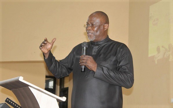 Mr Ekwow Spio-Garbrah (inset), Executive Chairman, African Business Centre for Developing Education, addressing students at the commemoration of the International Day of Education 2020. Pictures: Maxwell Ocloo Mr Ekwow Spio-Garbrah (inset), Executive Chairman, African Business Centre for Developing Education, addressing students at the commemoration of the International Day of Education 2020. Pictures: Maxwell Ocloo