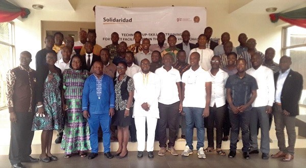 Participants in the workshop for facillators in Technical Up-Skills training