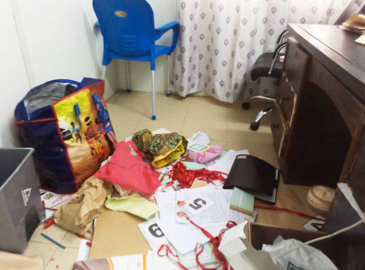 When thieves broke into EC office in Winneba (VIDEO)