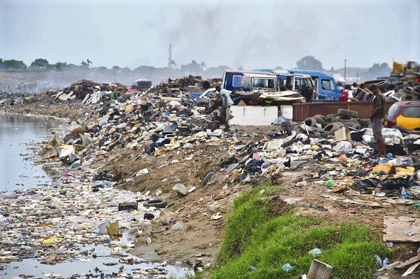 Refuse dumped along the banks of the Odaw River at Fadama. Picture: EBOW HANSON Refuse dumped along the banks of the Odaw River at Fadama. Picture: EBOW HANSON