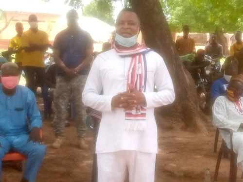 Mr Joseph Kpemka addressing the supporters at Tempane