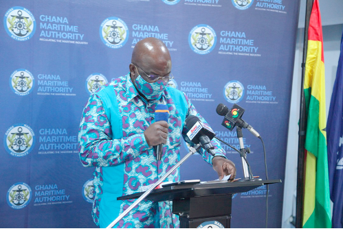 Mr Thomas Kofi Alonsi speaking at the press conference Mr Thomas Kofi Alonsi speaking at the press conference