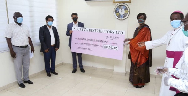 SUCRYZA donates GH₵100,000 to Covid-19 fund