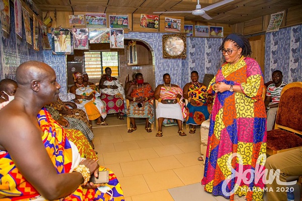 Lordina Mahama campaigns for NDC in Bono East Region
