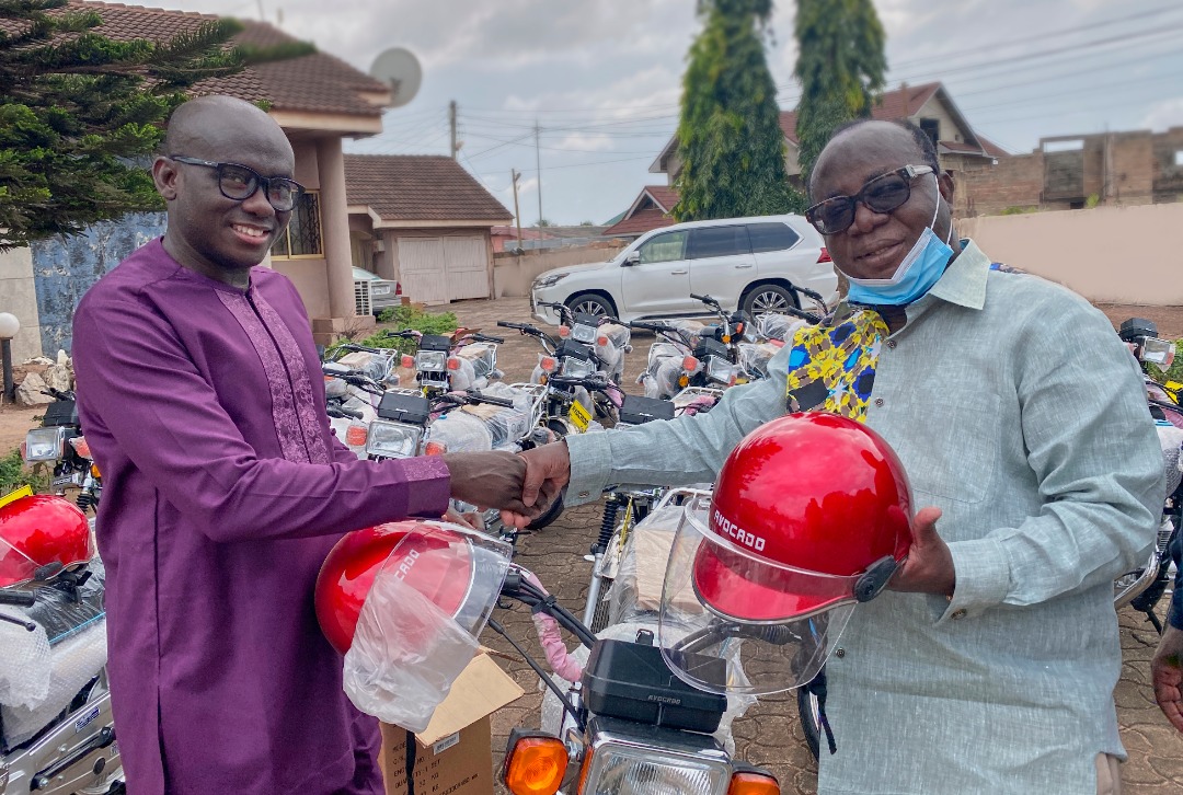 Godfred Dame donates 37 motorbikes and 21 sewing machines to propel NPP to 2020 victory Godfred Dame donates 37 motorbikes and 21 sewing machines to propel NPP to 2020 victory