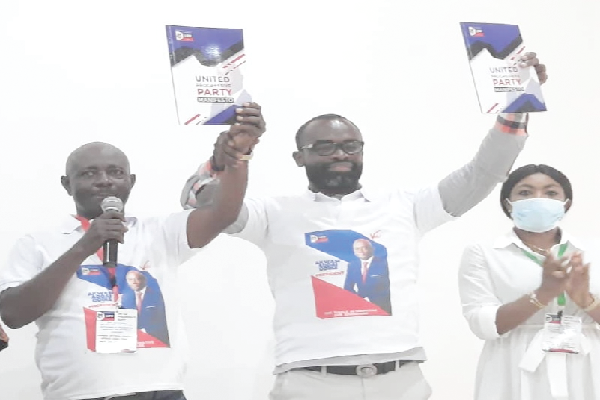 From left to right: Akwasi Addai, Kenneth Asamoah, first Vice-Chairman of the party, and Mrs Addai, wife of the flag bearer From left to right: Akwasi Addai, Kenneth Asamoah, first Vice-Chairman of the party, and Mrs Addai, wife of the flag bearer