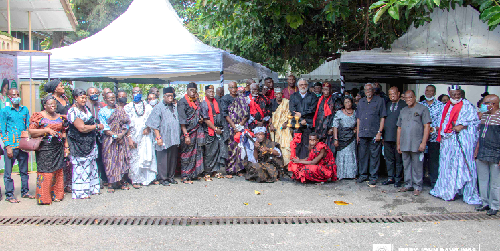 Former President Rawlings (arrowed) with the chiefs and elders of Anlo Former President Rawlings (arrowed) with the chiefs and elders of Anlo