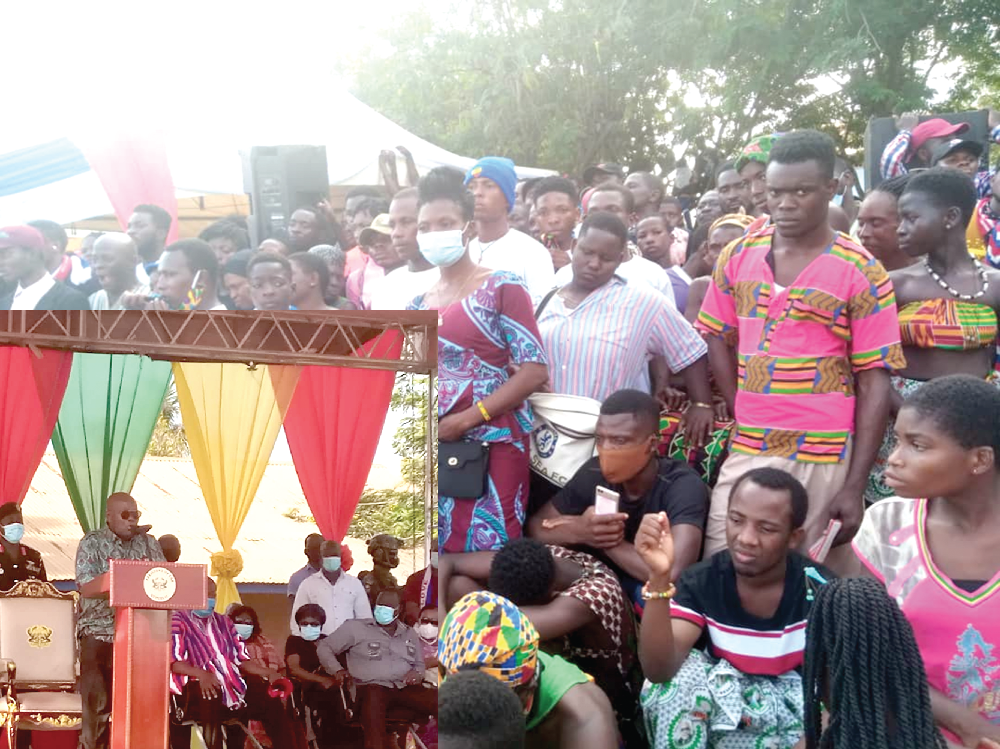 President Akufo-Addo addressing the durbar at Afife President Akufo-Addo addressing the durbar at Afife