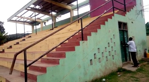 The deplorable state of the stands of the Akosombo stadium The deplorable state of the stands of the Akosombo stadium