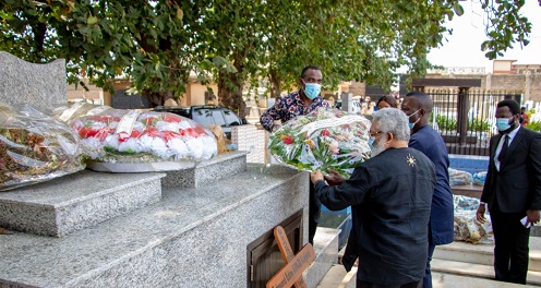 J.J. Rawlings paying his final respects to Mr. Edem Kodjo J.J. Rawlings paying his final respects to Mr. Edem Kodjo