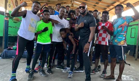 Carl Lokko, trainers and some boxers of the Bronx Boxing Club