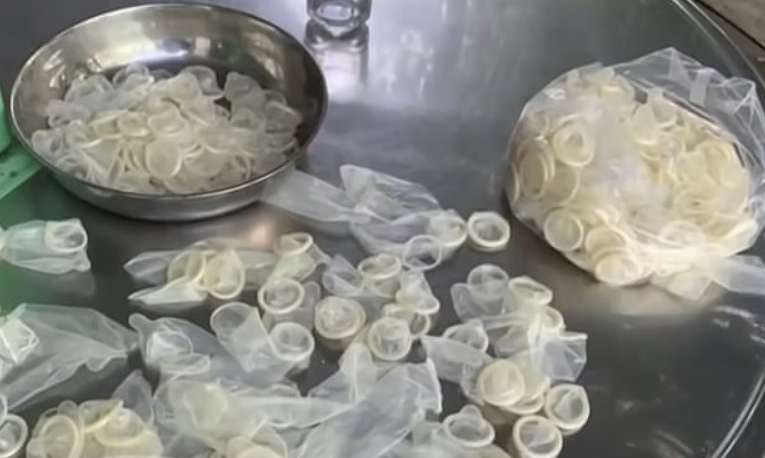 The number of used condoms already sold is unclear. Photograph: AP The number of used condoms already sold is unclear. Photograph: AP