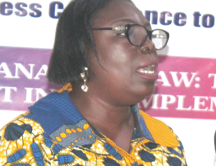 Ms Wilhelmina Mensah (inset), Director, Commonwealth Human Rights Initiative (CHRI), Africa Office, reading the press statement. Picture: Maxwell Ocloo Ms Wilhelmina Mensah (inset), Director, Commonwealth Human Rights Initiative (CHRI), Africa Office, reading the press statement. Picture: Maxwell Ocloo