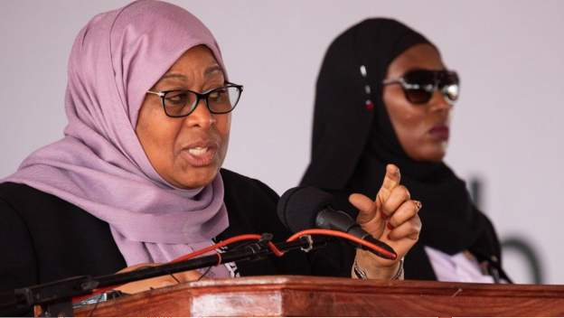 President Samia Suluhu was commenting about sportswomen President Samia Suluhu was commenting about sportswomen