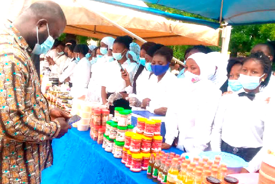 • Some of the HCTM students of TaTU displaying teir products at the exhibition • Some of the HCTM students of TaTU displaying teir products at the exhibition