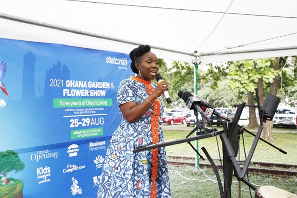 Ms Esther Cobbah launching the Ghana Garden and Flower Show. Picture: NII MARTEY BOTCHWAY Ms Esther Cobbah launching the Ghana Garden and Flower Show. Picture: NII MARTEY BOTCHWAY