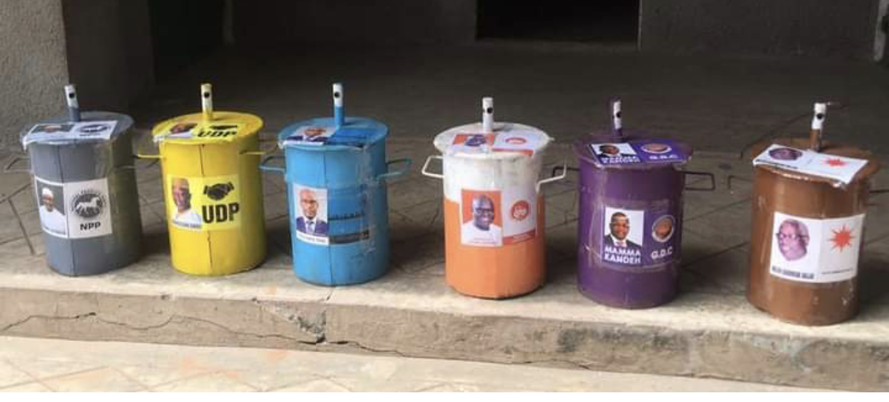 Gambians go to polls using marbles, iron ballot boxes