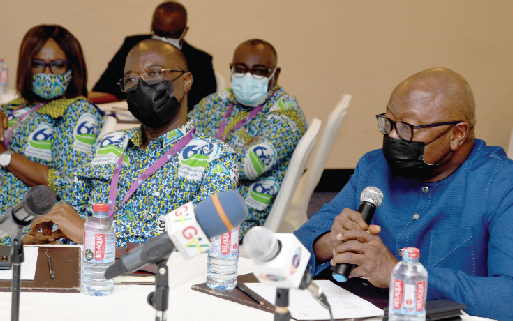 Alhaji Kanja Sesay, the Sierra Leonean Minister of Energy, speaking at the meeting Alhaji Kanja Sesay, the Sierra Leonean Minister of Energy, speaking at the meeting