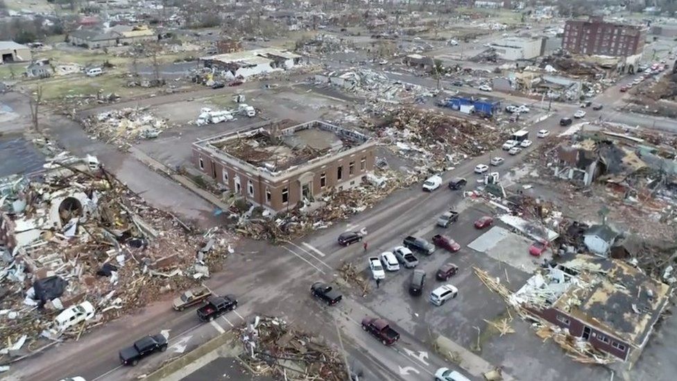 Officials described Mayfield as the "ground zero" of the tornado events