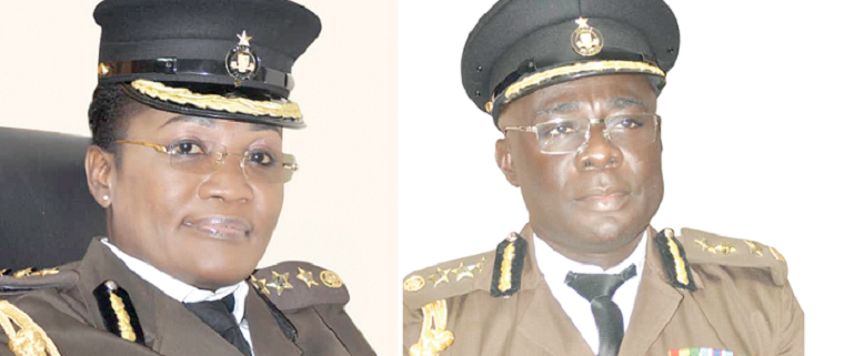 Mrs Patience Baffoe-Bonnie & Mr Francis Omane Addo President issues promotions in Prisons Service