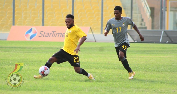 Gladson Awako (left) has been part of the Black Stars training since Monday Gladson Awako (left) has been part of the Black Stars training since Monday