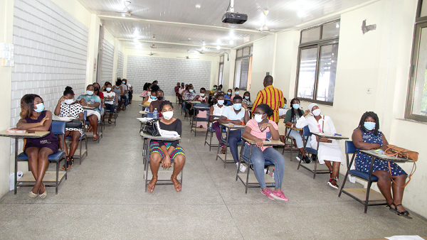 Some freshers at the African University College of Communication taking their first lectures at the campus of the univeristy. Picture: ESTHER ADJEI Universities registration improves
