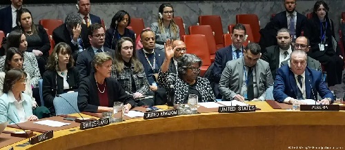 The US ambassador to the UN vetoes a Gaza cease-fire vote at the UN Security Council