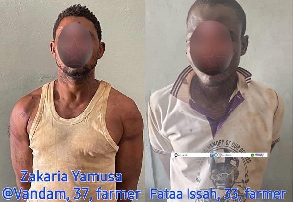 The two suspects: Vandam (left) with Issah The two suspects: Vandam (left) with Issah