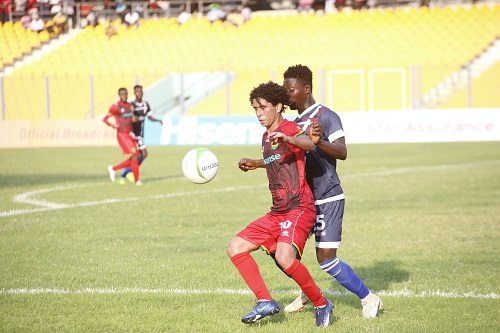 Fabio Gama shields the ball away from his Liberty marker